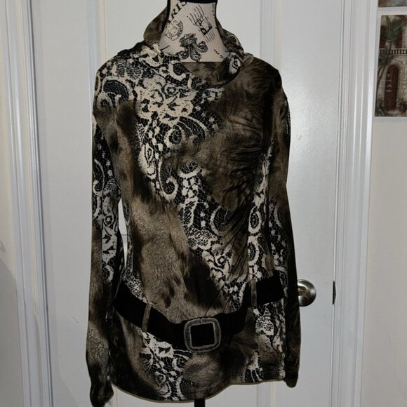 Vintage Frank Lyman Design Women’s Pattern Neutral Colored Sweater - Picture 4 of 6